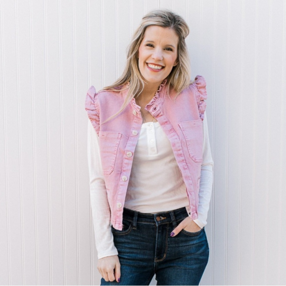 Wishlist Pink Ruffled Vest